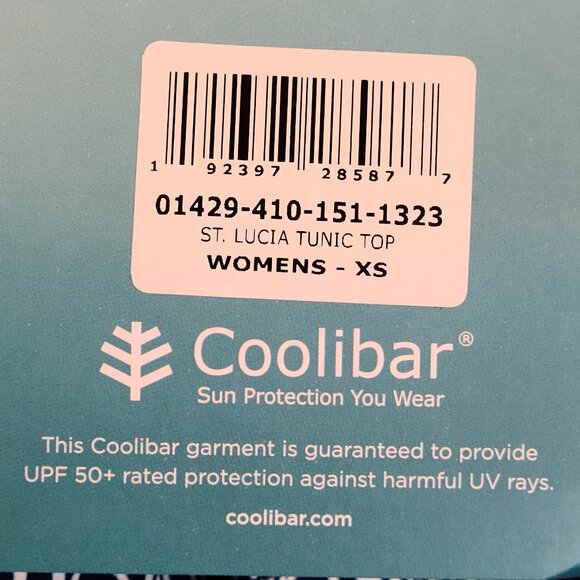 Coolibar St Lucia Tunic Top Blue Paisley Shirt Coverup Womens Extra Small NWT - Picture 6 of 8